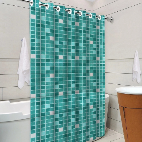 Cortina Para Box ilhós PVC 1,38x198m Impermeável Antimofo