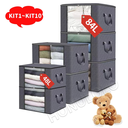 KT Caixa Saco Organizador Cobertor Casaco Guarda Roupa Ecológico Anti-Poeira Umidade Insetos Multiuso